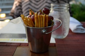 Breadsticks, Pickled Baby Carrots and Red Grapes (c) Winter Shanck, 2014