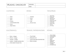Travel Checklist