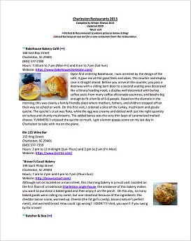 Charleston, SC Restaurant Guide